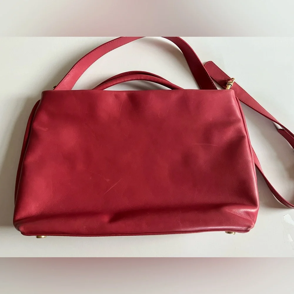 Skagen Women's Mikkeline Satchel Leather Top Handle Handbag-berry pink